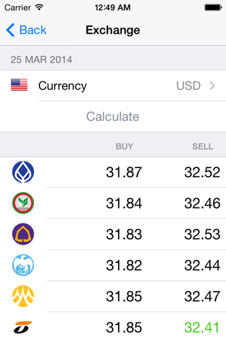 Exchange TH (อัตราแลกเปลี่ยนเงินบาท) screenshot 3