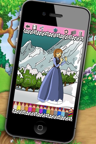 Paint and Color Princesses coloring book - Premium screenshot 4