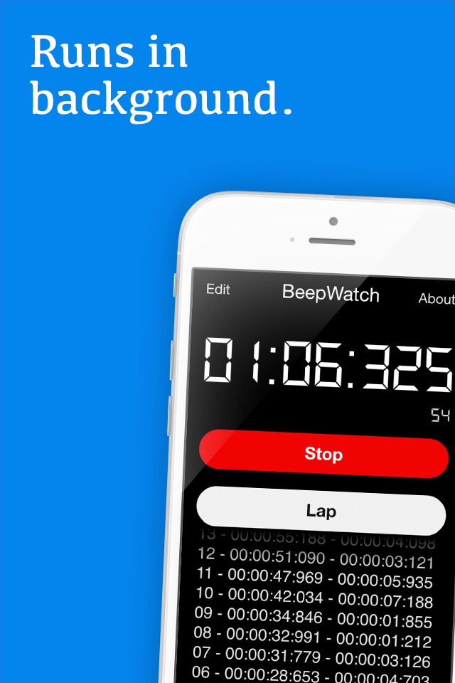 BeepWatch LITE - Beeping Circuit Training Interval Stopwatch screenshot 2