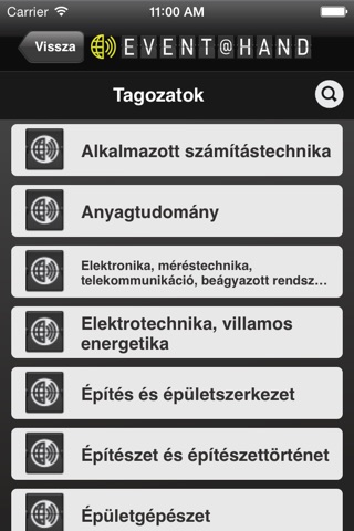 OTDK Műszaki Tudományi Szekció EVENT@HAND screenshot 4