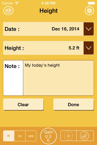 Height Tracking Calendar Pro - Track your daily, weekly, monthly, yearly height and set personal goals screenshot 4