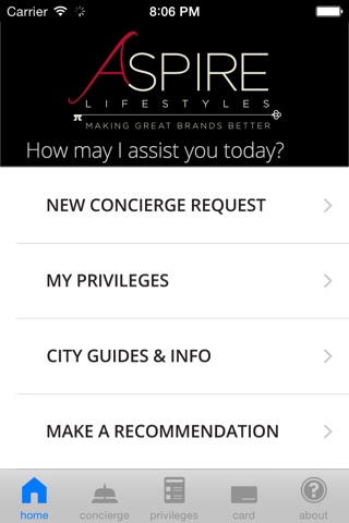 Aspire Lifestyles Mobile Concierge screenshot 3