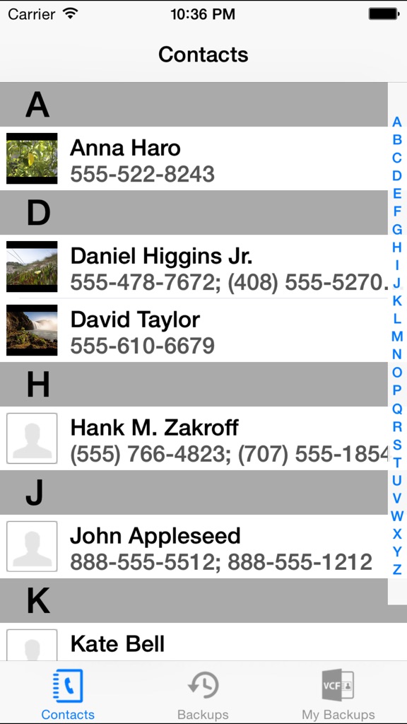 【图】My Contacts Backup Pro (Easy contacts backup and restore)(截图1)