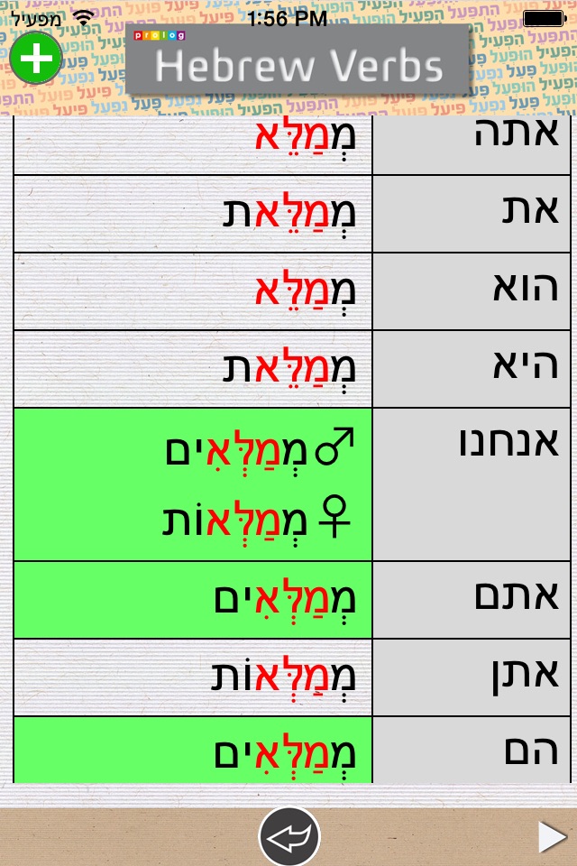 Hebrew Verbs & Conjugations | PROLOG screenshot 4