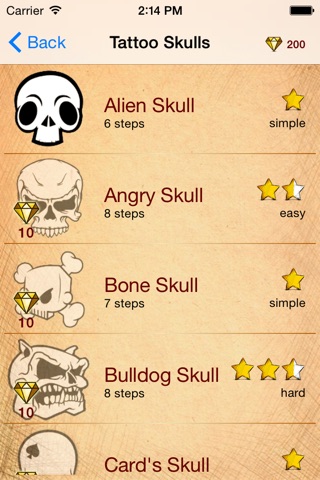 Let's Draw Tattoo Skulls screenshot 2