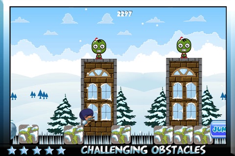 ` Afro Christmas Snow Fight - Jump & Kill Zombies by throwing Snowball Survival Edition screenshot 4