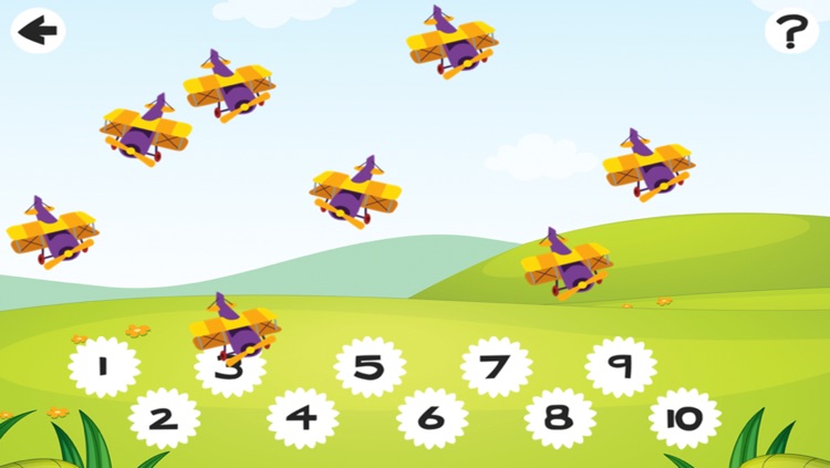 Active Counting Game for Children Learn to Count 1-10 with Flying Engines and Helicopters