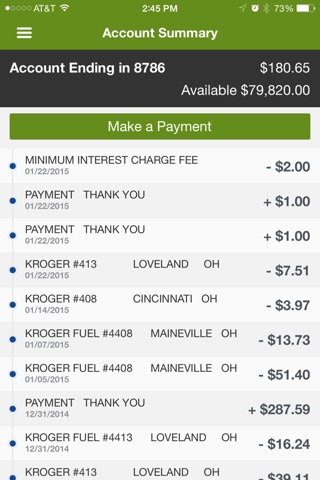 Kroger REWARDS Credit Card App screenshot 4