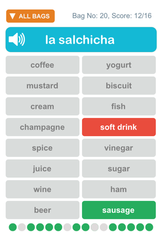 Spanish word practice screenshot 2