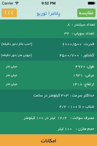 Iran Cars - مشخصات فنی خودروها screenshot 4