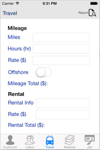 Service Report screenshot 3