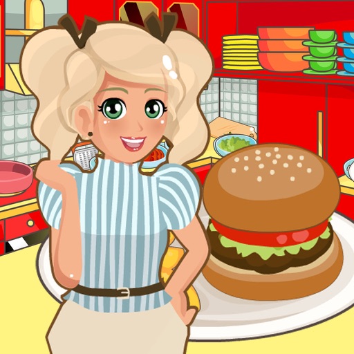 Lady Chef Beef Burger Icon