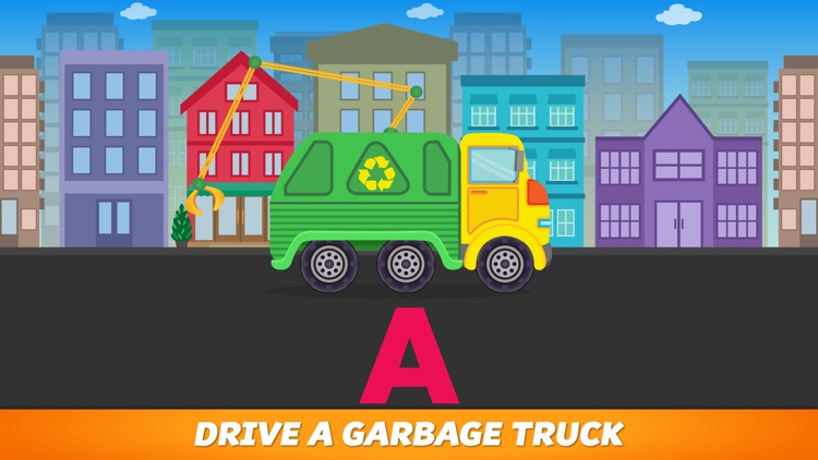 ABC Garbage Truck - an alphabet fun game for preschool kids learning ABCs and love Trucks and Things That Go screenshot-1