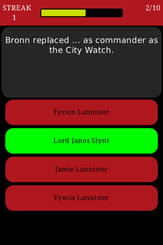 Trivia for Game of Thrones - Fan quiz for the TV series screenshot 2