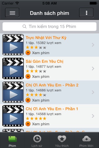 MobiPhim: Xem Clip Phim HD Chieu Rap screenshot 3