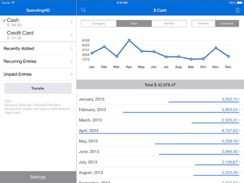 Spending HD screenshot 2