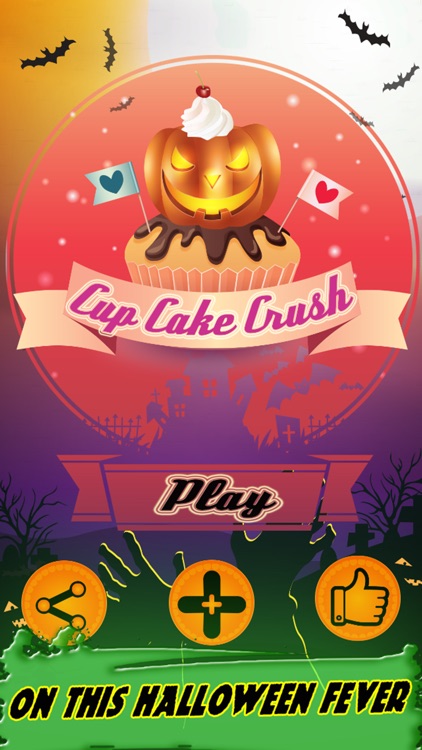 Halloween CupCake Crush Mania - free games for kids , boys and girls on halloween scary chill nights