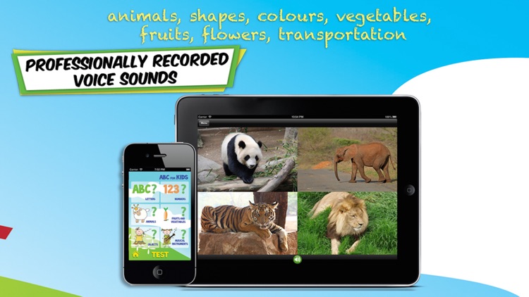 ABC for Kids (US English) - Learn Letters, Numbers and Words with Animals, Shapes, Colors, Fruits and Vegetables