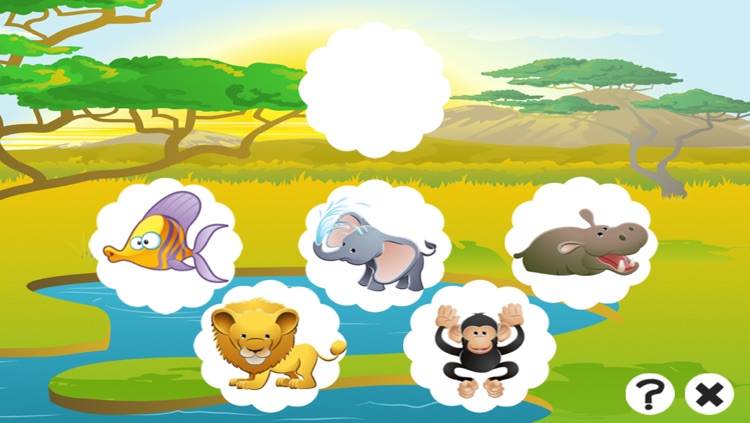 Animal game for children: Find the mistake in the forest