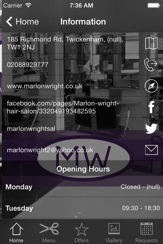 Marlon Wright Salon screenshot 3