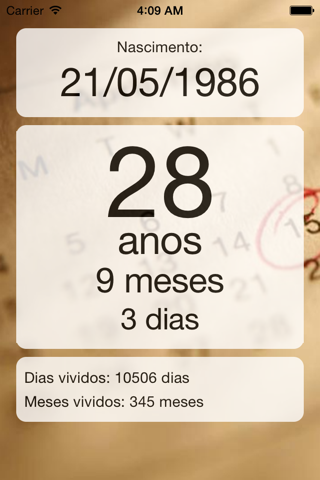 Calculadora de Idade screenshot 2