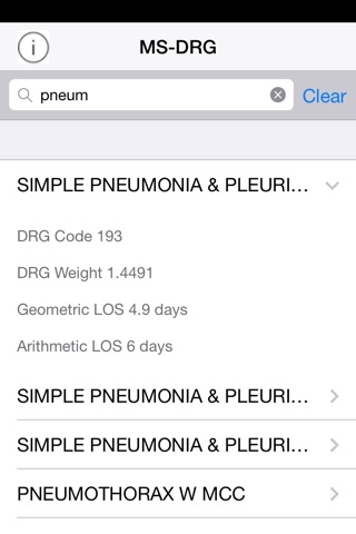 MS-DRG - Hospital Coding for Medicare Inpatient Services screenshot 2