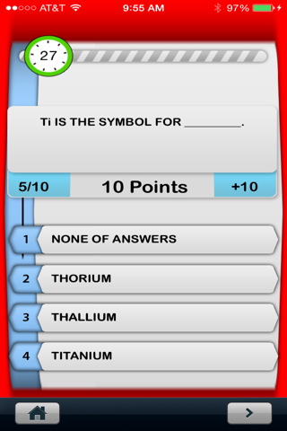 SciencePeriodicTableElementsSymbolsQuiz screenshot 2