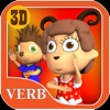 Verbs for Kids-Part 2- Free educational English language learning lessons for children to learn animated action words & play