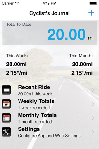 Cyclists Journal screenshot 2