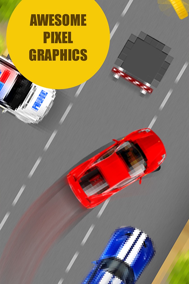 Pixel Traffic - best one tap 8 bit style game screenshot 4