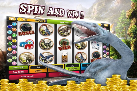 A New T-rex Casino & Slot Machine - Hit the Dinosor Jackpot 2016 screenshot 2