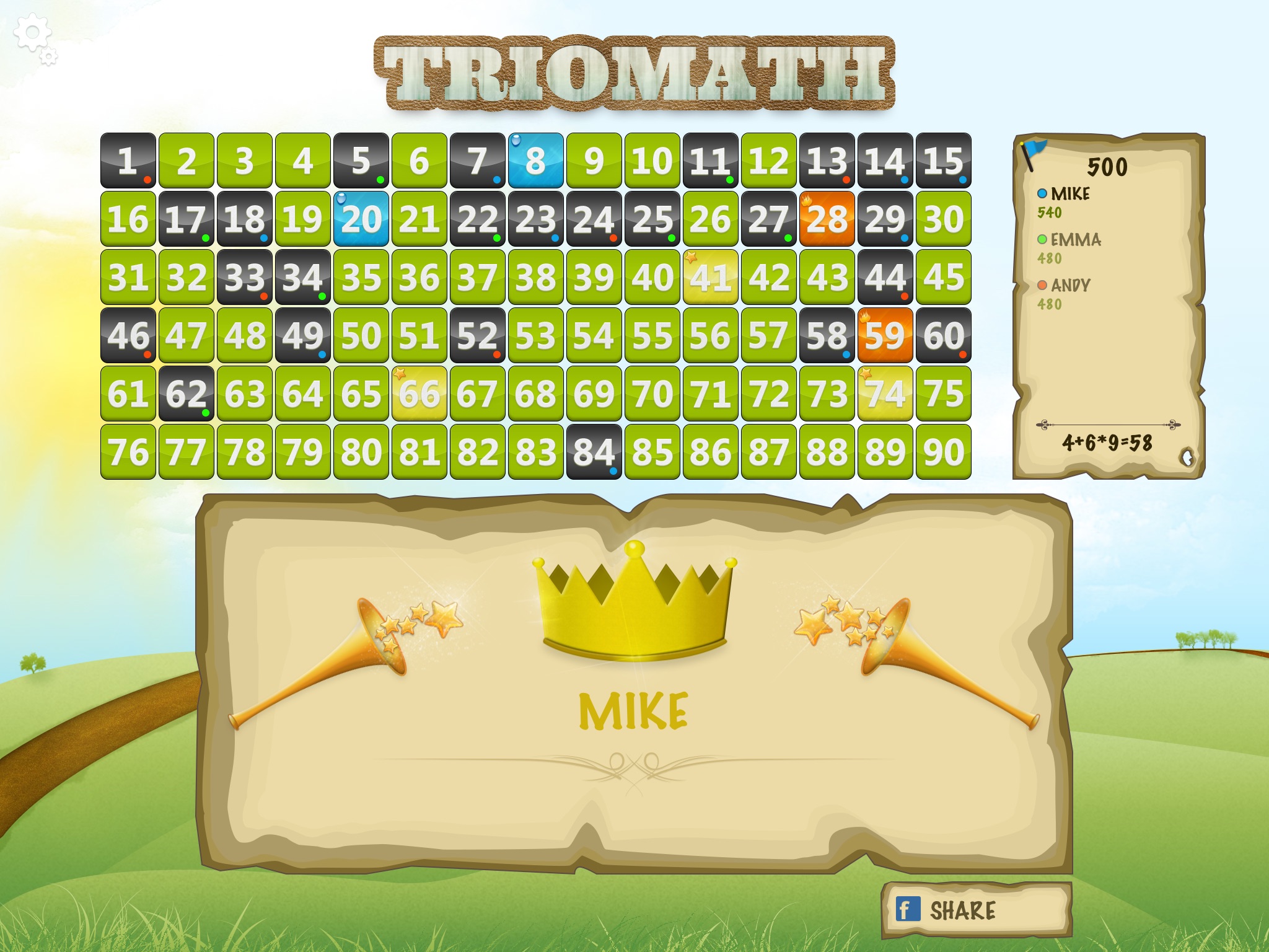 Trio Math Free: Fun Educational Counting Game for Kids in School screenshot 2