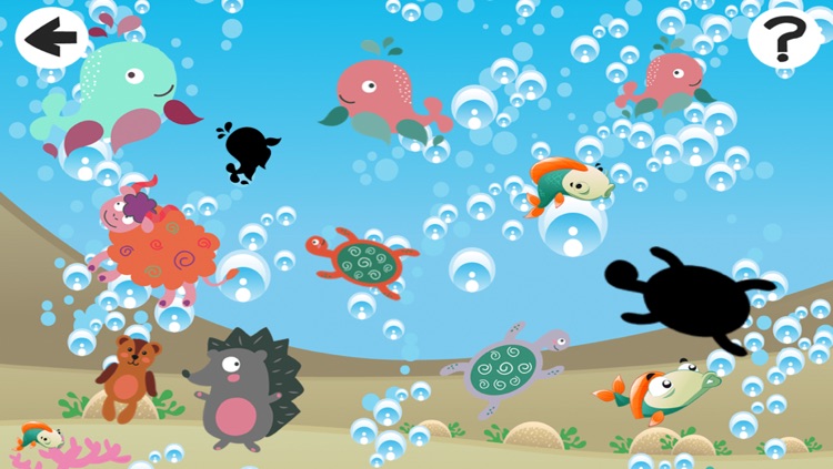 Animals of the Sea Shadow Game: Play and Learn shapes for Children