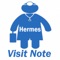 Hermes VisitNote App gives healthcare service provider access to enter Day/Home Visit Note into the Hermes EMR for I/DD program clients