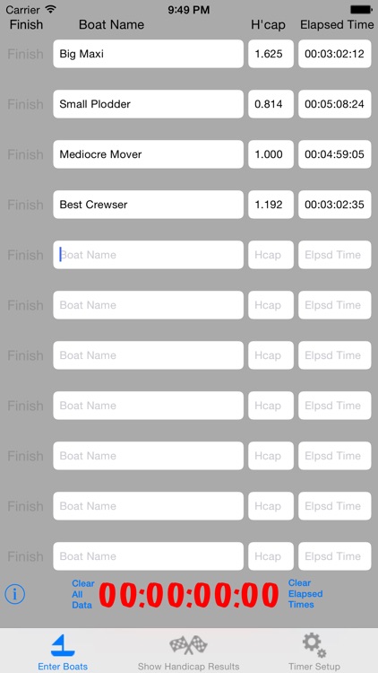 Sailing Handicap Calculator