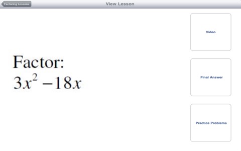 Factoring Quadratics: Algebra 1 & 2 Videos and Practice by WOWmath.org screenshot 2