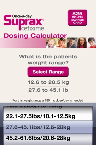 Suprax Dosing Calculator screenshot 4