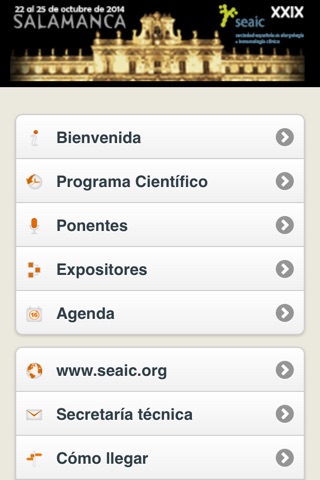 XXIX Congreso Nacional Seaic 2014 screenshot 2