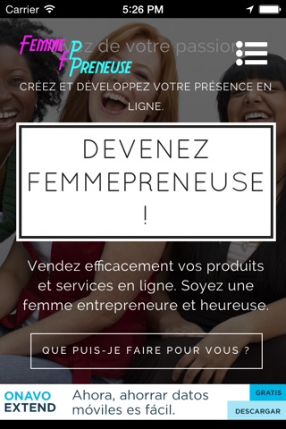 FemmePreneuse - Coaching en ligne de femmes entrepreneures qui aspirent au bonheur screenshot 3