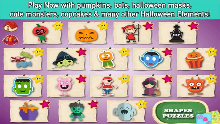 Halloween Shapes Puzzle For Kids