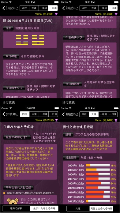 知彼知己-四柱推命,相性,運勢 screenshot1