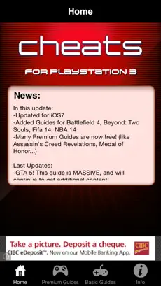 Captura de Pantalla 1 Cheats for PS3 Games - Including Complete Walkthroughs iphone