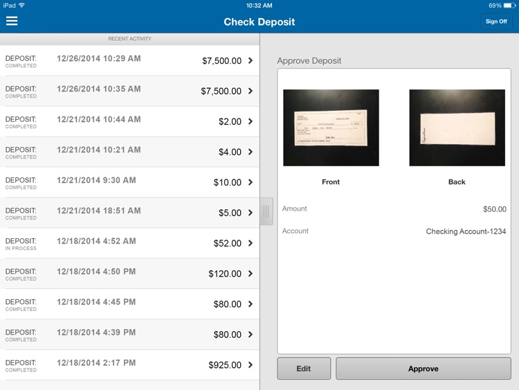 Zions Bank Mobile Banking for iPad