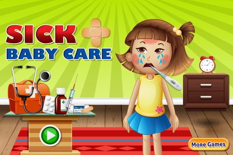Sick Baby Care - A little doctor first aid salon & baby hospital care game screenshot 2