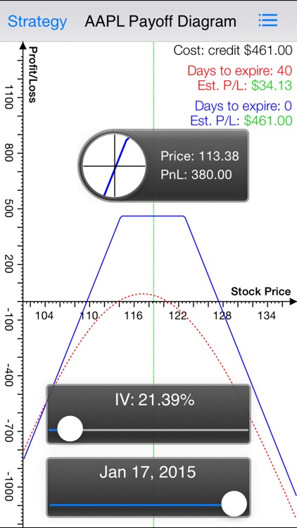 Strangle Pro - Options Strategy Calculator / Chart with Live Options Chain and Real Time Stock Quote screenshot-3