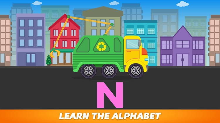 ABC Garbage Truck - an alphabet fun game for preschool kids learning ABCs and love Trucks and Things That Go