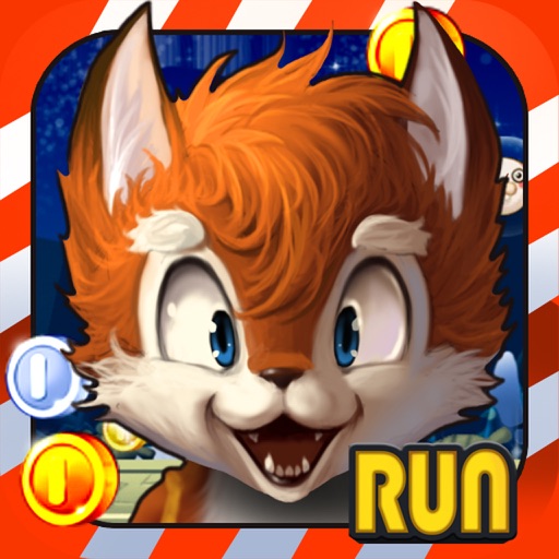 happy forest friends run Christmas icon
