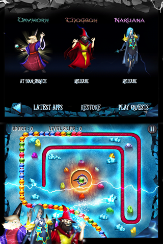 Frozen Ice Wizards & Witch in the Revenge of the Ancient Marble Blast screenshot 2