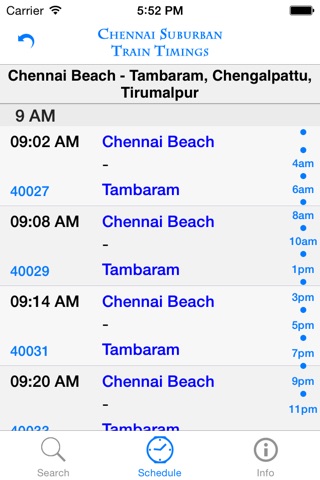 Chennai Suburban Train Timings screenshot 4