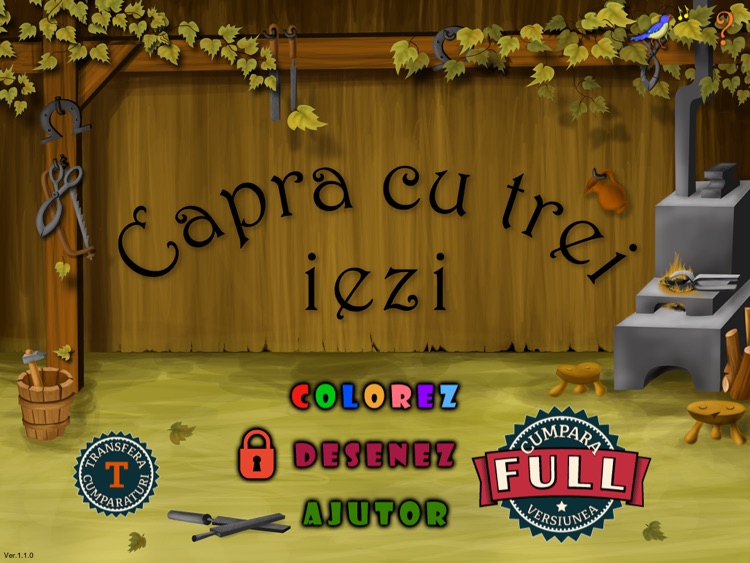 Capra cu Trei Iezi - Carte de colorat pentru copii - FREE